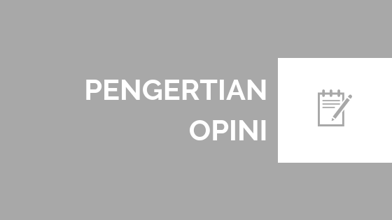 Pengertian Opini Menurut Para Ahli