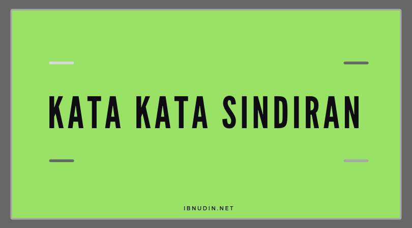 Kata kata sindiran